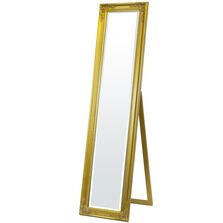 Oglinda cu picior, model, auriu, 155x40x47 cm