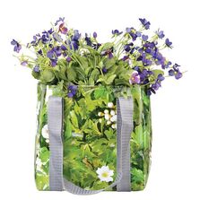 Suport de flori, verde, tip geanta, 20x20 cm