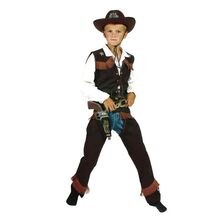 Costum cowboy baieti 4-14 ani, vesta si pantaloni, set carnaval marime 140