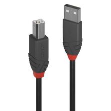 Cablu transfer Lindy LY-36675, USB 2.0 Type A to B, 5m, Anthra Line