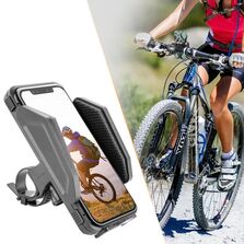 Suport telefon pentru bicicleta, reglabil latime 59-98 mm, fixare ghidon, negru