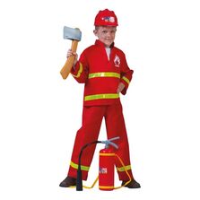 Costum pompierul sam, camasa, pantaloni, 4-14 ani, rosu marime 140