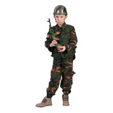 Costum soldat forte speciale, baieti 6-14 ani, camasa cu vesta camuflaj marime 116
